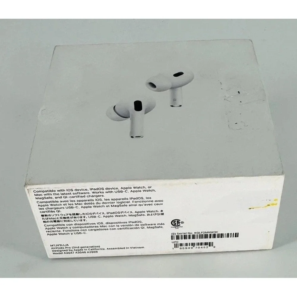 Apple AirPods Pro 2nd Gen White Wireless MagSafe USB-C MTJV3LL/A